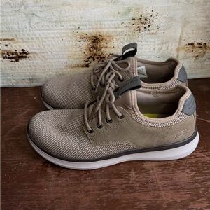 Skechers Streetwear Classic Fit Shoes Taupe Delson Weslo Men's 7.5 M Air-cooled